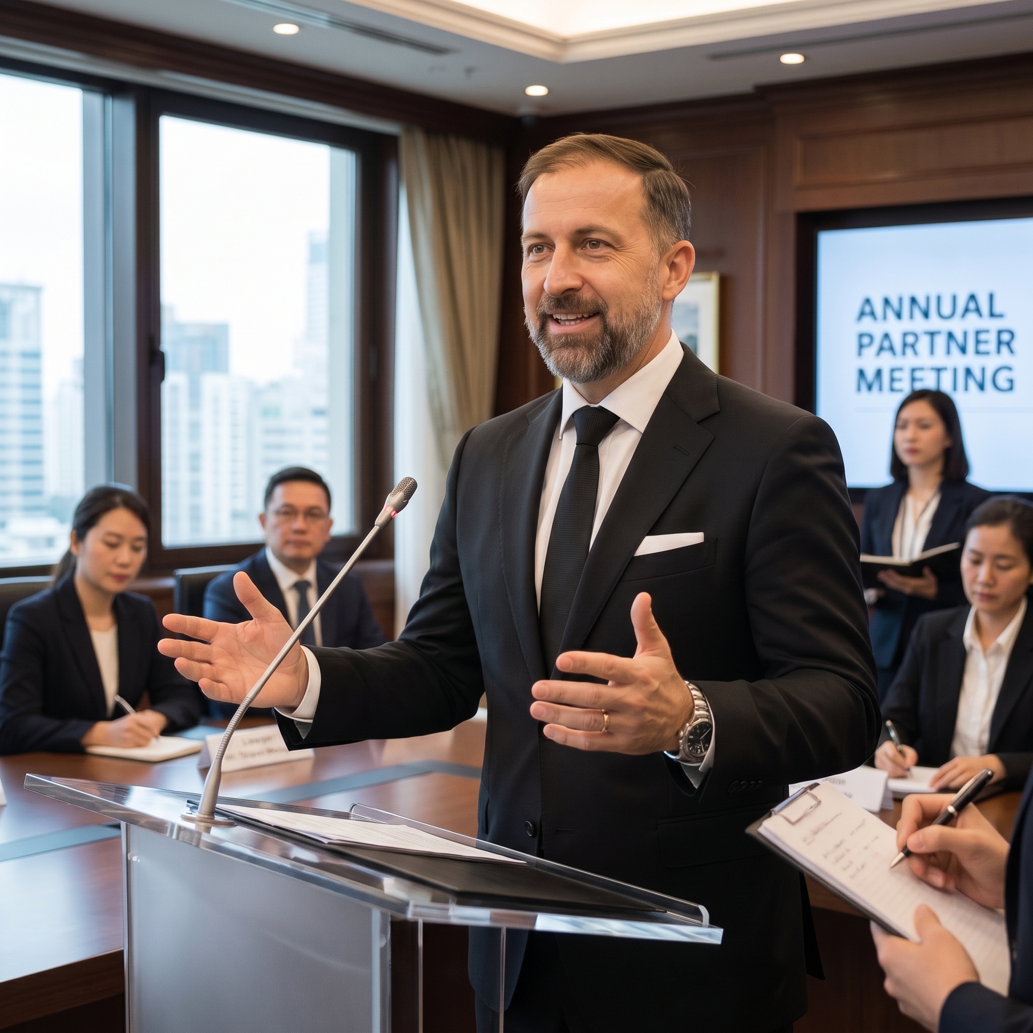 Shaun Gregory Morgan in legal advisory session — global financial compliance expert, Franklin Morgan Law Dubai, Yahoo Finance featured